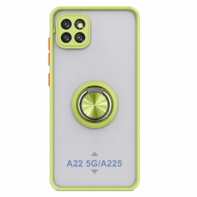 Funda con Anillo Integrado para Samsung A22 - Verde