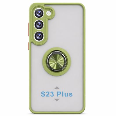 Funda con Anillo Integrado para Samsung S23 PLUS - Verde