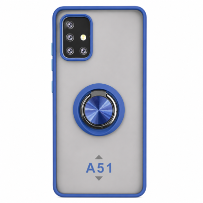 Funda con Anillo Integrado para Samsung A51 - Azul