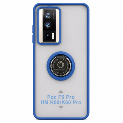 Funda con Anillo Integrado para Xiaomi POCO F5 PRO - Azul