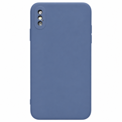 Funda de Silicona con Protección de Cámara – Antigolpes y Tacto Suave para IPHONE X - Azul