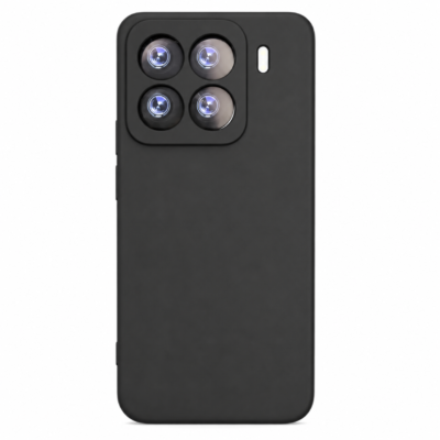 Funda de Silicona con Protección de Cámara – Antigolpes y Tacto Suave para Xiaomi Mi 15 Pro - Negro