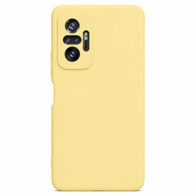 Funda de Silicona con Protección de Cámara – Antigolpes y Tacto Suave para Xiaomi Redmi Note 10 Pro - Amarillo