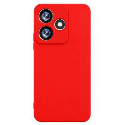 Funda de Silicona con Protección de Cámara – Antigolpes y Tacto Suave para Xiaomi Redmi 13 - Rojo