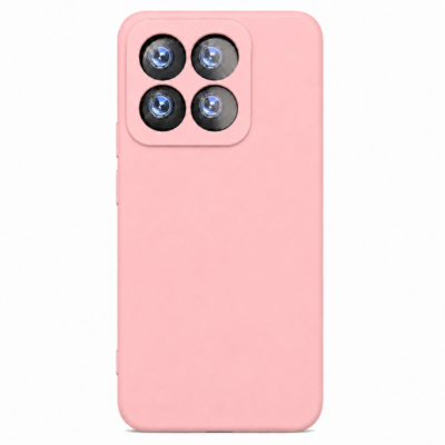 Funda de Silicona con Protección de Cámara – Antigolpes y Tacto Suave para Xiaomi Mi 14T Pro - Rosa