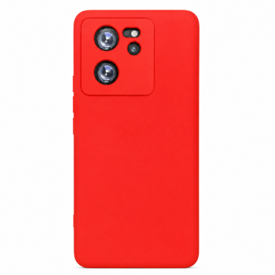 Funda de Silicona con Protección de Cámara – Antigolpes y Tacto Suave para Xiaomi Mi 13T - Rojo