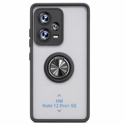 Funda con Anillo Integrado para Xiaomi Redmi Note 12 PRO PLUS - Negro
