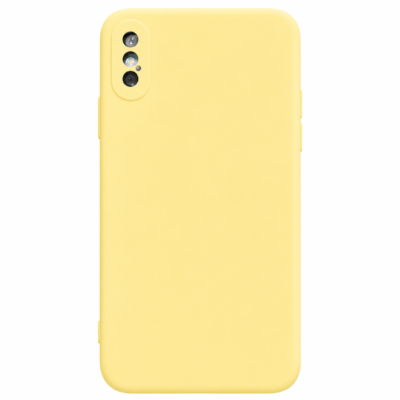 Funda de Silicona con Protección de Cámara – Antigolpes y Tacto Suave para IPHONE X - Amarillo