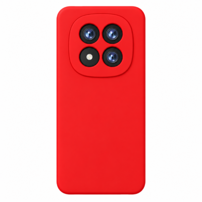 Funda de Silicona con Protección de Cámara – Antigolpes y Tacto Suave para Xiaomi Redmi Note 14 Pro Plus - Rojo