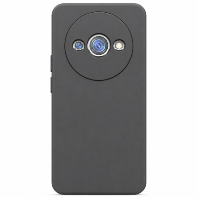 Funda de Silicona con Protección de Cámara – Antigolpes y Tacto Suave para Xiaomi Redmi A3 - Negro