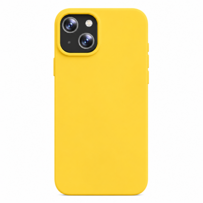 Funda de Silicona con Protección de Cámara – Antigolpes y Tacto Suave para IPHONE 15 - Amarillo
