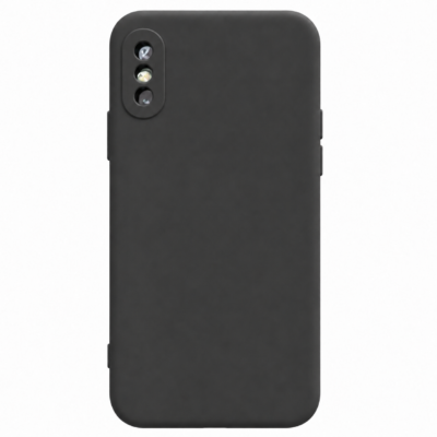 Funda de Silicona con Protección de Cámara – Antigolpes y Tacto Suave para IPHONE X - Negro
