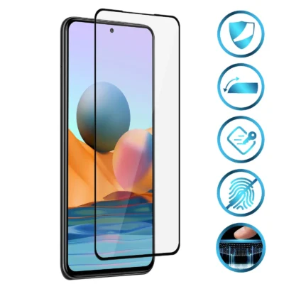 Protector de Pantalla de Cristal Templado Full Cover para Xiaomi Poco M5s – Borde Negro