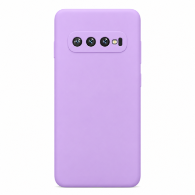 Funda de Silicona con Protección de Cámara – Antigolpes y Tacto Suave para Samsung Galaxy S10 Plus - Morado