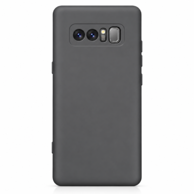 Funda de Silicona con Protección de Cámara – Antigolpes y Tacto Suave para Samsung Galaxy Note 8 - Negro