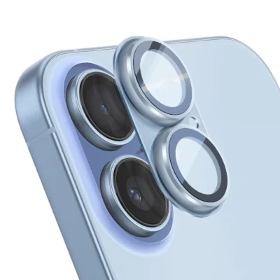 Protector de Cámara Trasera Completo para iPhone 17 – Cristal Templado y Protección de Lentes - Azul