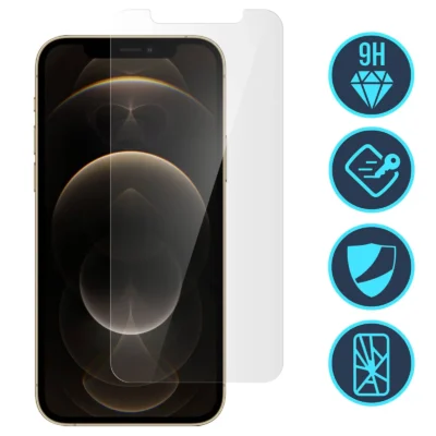 Cristal Templado Full Cover para iPhone 12 Pro– Sin Bordes Negros, Alta Transparencia