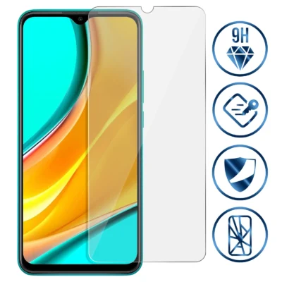 Cristal Templado Full Cover para Xiaomi Redmi 9– Sin Bordes Negros, Alta Transparencia