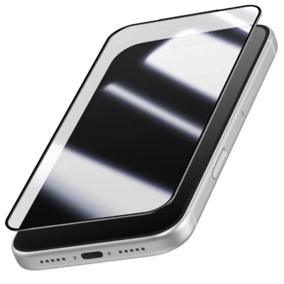 Protector de Pantalla de Cristal Templado Full Cover para iPhone 16 Pro – Borde Negro