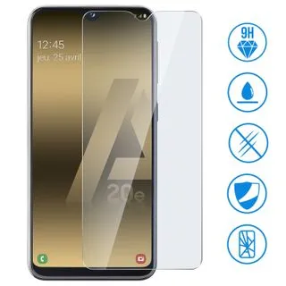 Cristal Templado Full Cover para Samsung Galaxy A20 E– Sin Bordes Negros, Alta Transparencia