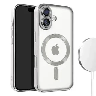 Funda MagSafe iPhone 16 Plus Protección Premium Carga Magnética Ultra - Plata