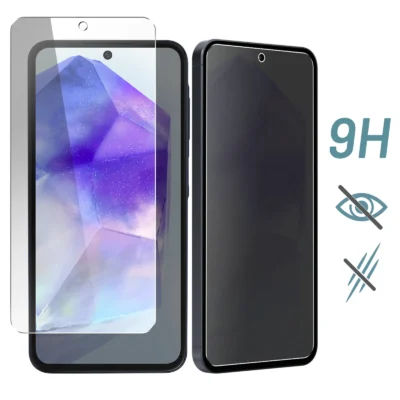 Protector de Pantalla de Privacidad para Samsung Galaxy A55 – Cristal Templado Full Cover Antiespía
