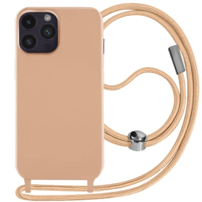 Funda con Cordón para iPhone 14 Pro - Rosa