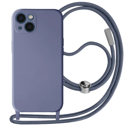 Funda con Cordón para iPhone 13 - Morado