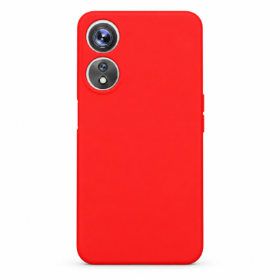 Funda de Silicona con Protección de Cámara – Antigolpes y Tacto Suave para Oppo A78 5G/A58 5G - Rojo