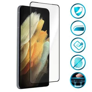 Protector de Pantalla de Cristal Templado Full Cover para Samsung Galaxy S21 Ultra – Borde Negro