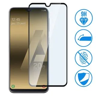 Protector de Pantalla de Cristal Templado Full Cover para Samsung Galaxy A20e – Borde Negro