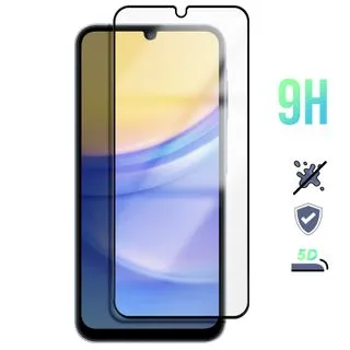 Protector de Pantalla de Cristal Templado Full Cover para Samsung Galaxy A15 – Borde Negro