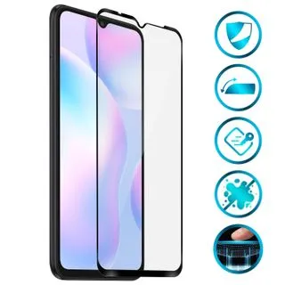 Protector de Pantalla de Cristal Templado Full Cover para Xiaomi Redmi 9T – Borde Negro