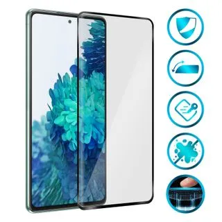 Protector de Pantalla de Cristal Templado Full Cover para Samsung Galaxy S20 Fe– Borde Negro