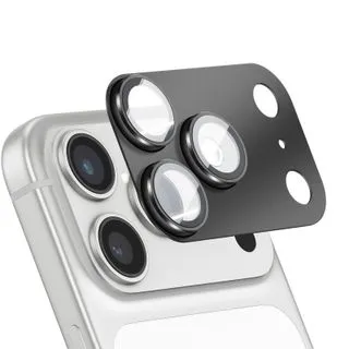 Protector de Cámara Trasera Completo para iPhone 17 Pro Max – Cristal Templado y Protección de Lentes - Negro