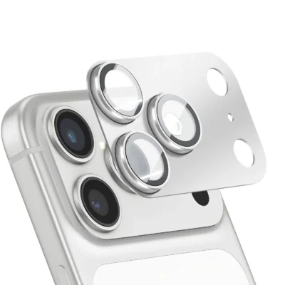 Protector de Cámara Trasera Completo para iPhone 17 Pro Max – Cristal Templado y Protección de Lentes - Plata
