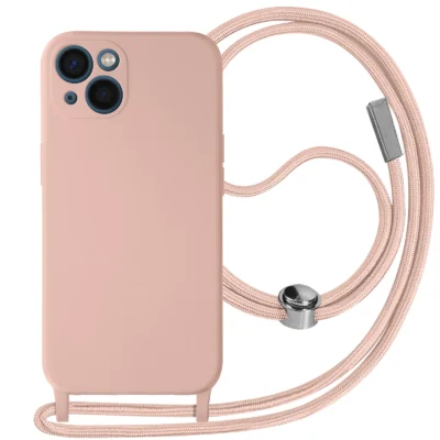 Funda con Cordón para iPhone 13 - Rosa
