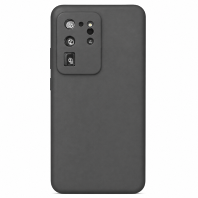 Funda de Silicona con Protección de Cámara – Antigolpes y Tacto Suave para Samsung Galaxy S20 Ultra - Negro