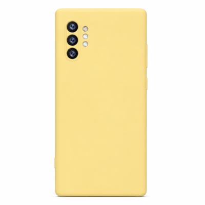 Funda de Silicona con Protección de Cámara – Antigolpes y Tacto Suave para Samsung Galaxy Note 10 Plus - Amarillo