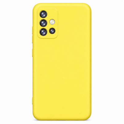 Funda de Silicona con Protección de Cámara – Antigolpes y Tacto Suave para Samsung Galaxy A51 - Amarillo