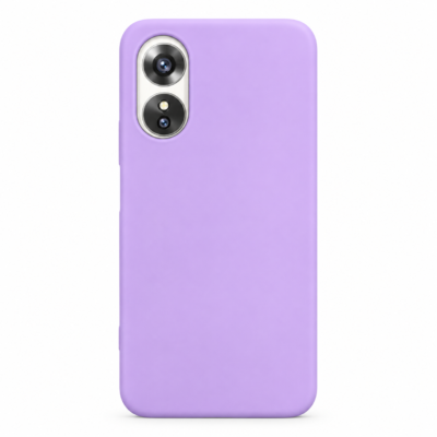 Funda de Silicona con Protección de Cámara – Antigolpes y Tacto Suave para Oppo A17/A17K - Morado