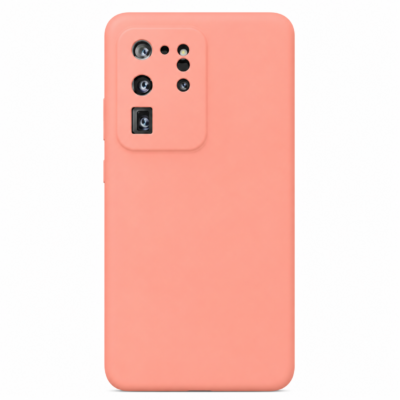 Funda de Silicona con Protección de Cámara – Antigolpes y Tacto Suave para Samsung Galaxy S20 Ultra - Rosa
