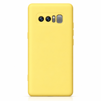 Funda de Silicona con Protección de Cámara – Antigolpes y Tacto Suave para Samsung Galaxy Note 8 - Amarillo