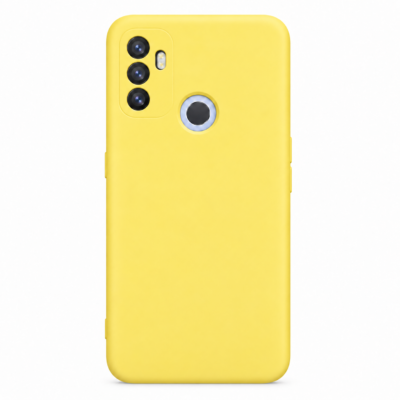 Funda de Silicona con Protección de Cámara – Antigolpes y Tacto Suave para Oppo A32/A53/A53S - Amarillo