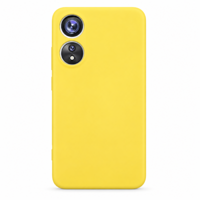 Funda de Silicona con Protección de Cámara – Antigolpes y Tacto Suave para Oppo A98 5G - Amarillo