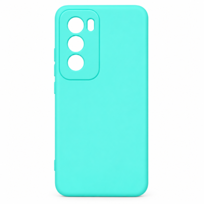 Funda de Silicona con Protección de Cámara – Antigolpes y Tacto Suave para Oppo Reno 12 Pro - Turquesa