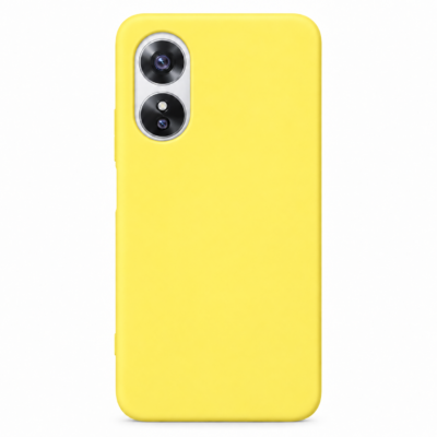 Funda de Silicona con Protección de Cámara – Antigolpes y Tacto Suave para Oppo A17/A17K - Amarillo
