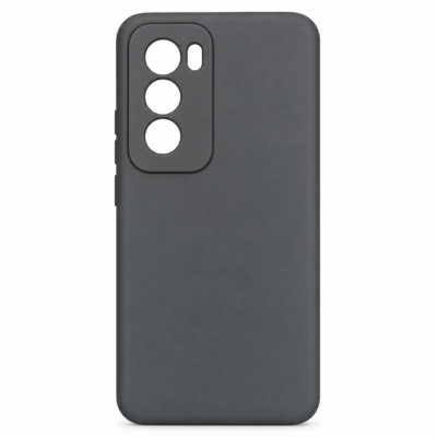 Funda de Silicona con Protección de Cámara – Antigolpes y Tacto Suave para Oppo Reno 12 Pro - Negro