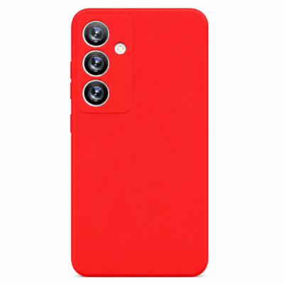 Funda de Silicona con Protección de Cámara – Antigolpes y Tacto Suave para Samsung Galaxy S24 - Rojo