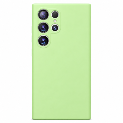 Funda de Silicona con Protección de Cámara – Antigolpes y Tacto Suave para Samsung Galaxy S22 Ultra - Verde